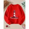 Kids Sweatshirt Print Soft Round-Neck Sweatshirt, Machine Washable Spring/Fall Casual Wear for Playdates & Everyday Outfits