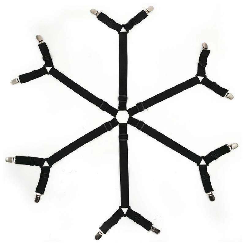 Adjustable Bed Sheet Clips Set For Nonslip Mattress And Curtain Securement