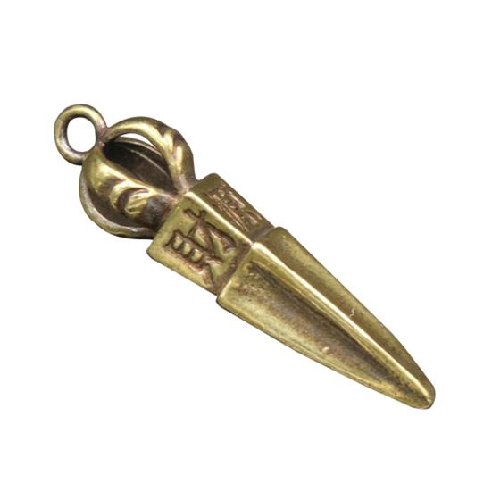 Handcraft Pendant Vintage Rust Resistant Brass Solid Religious Pestle Prayer Pendants for Home