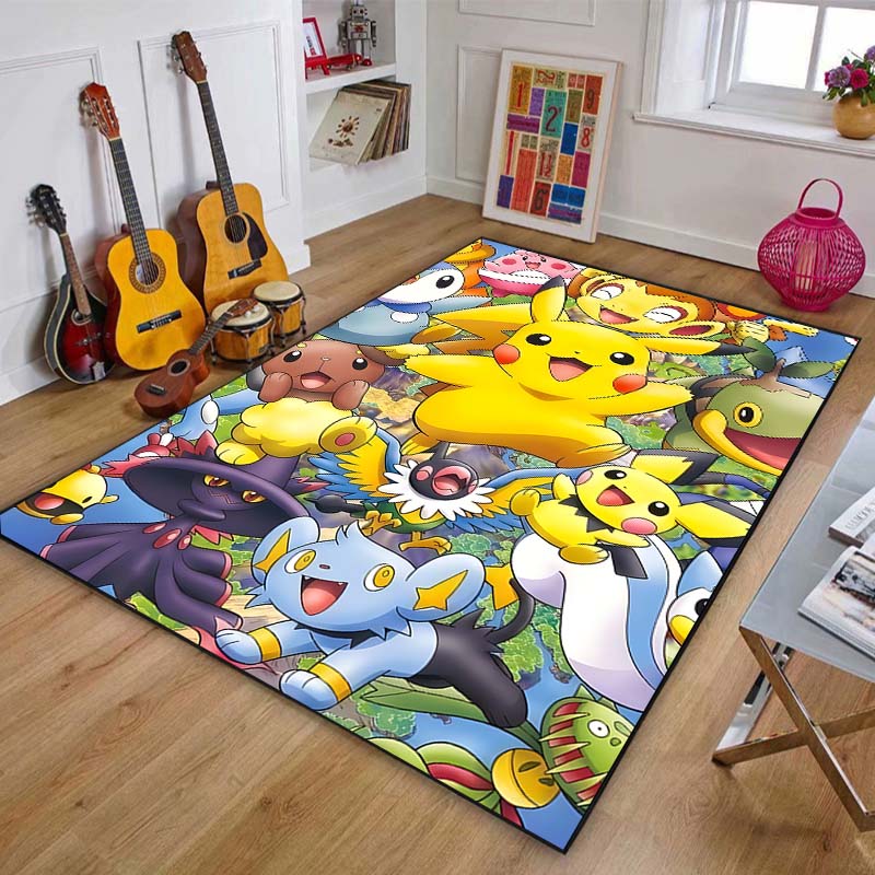 1PC P-Pokemon Eeveelution Pattern cartoon Carpets for Living Room Bedroom Bedside Floor Mat Area Rug Home Decor Luxury Gifts