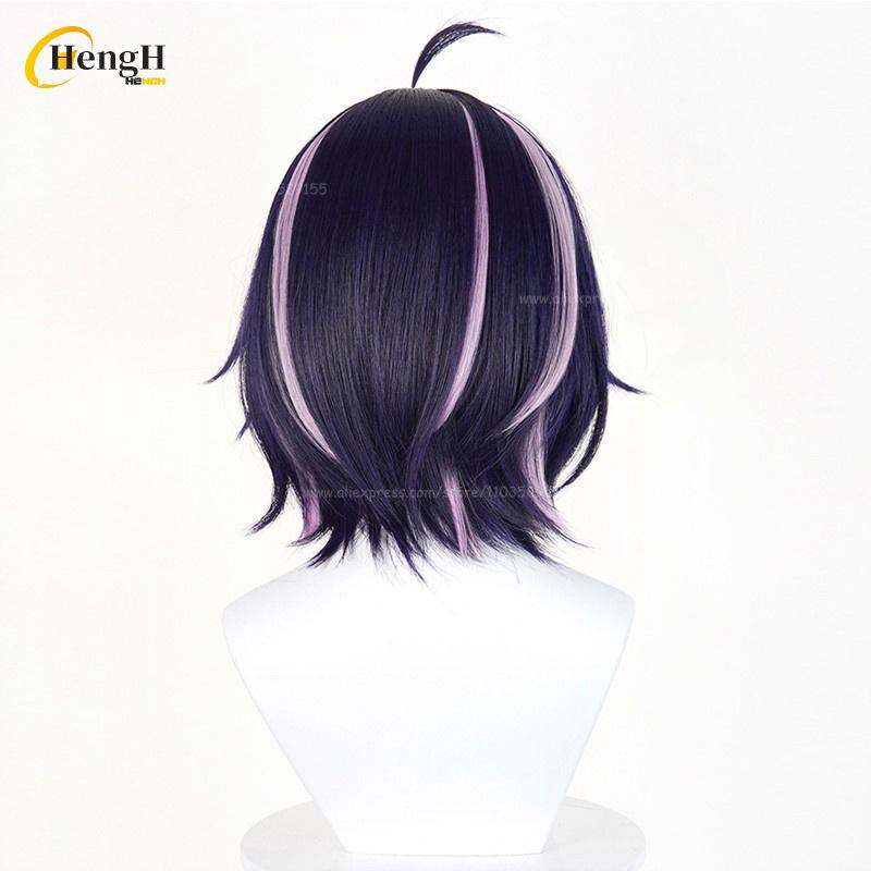 Anime Yurufuwa Hame Neko Short 35cm Mixed Color Cosplay Anime Wig Heat Resistant Synthetic Wigs Halloween + A Wig Cap