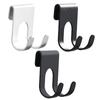 Bathroom Aluminum Hook Punch Free Wall Mounted Hook Towel Shower Glass Door Shelf Bag Hook Household Storage Organizer