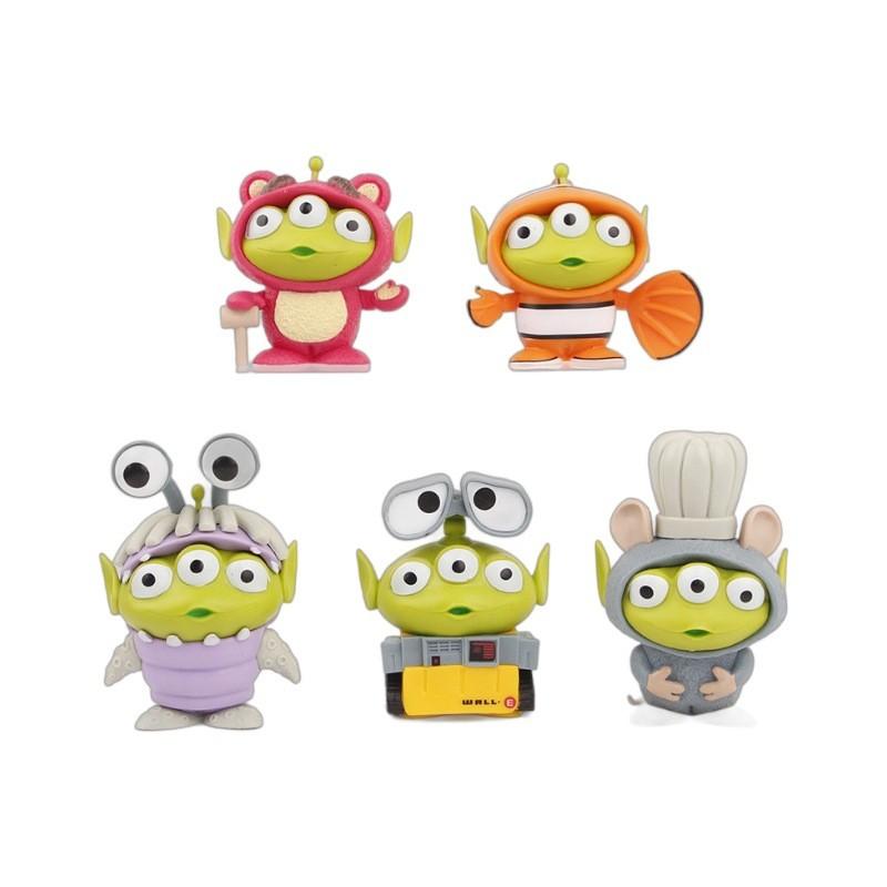Adorable Three-eyed Alien Figurine In Various Character Costumes Fun Collectible