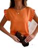 Women's Summer Short-Sleeve Pleated Round Neck Shirt