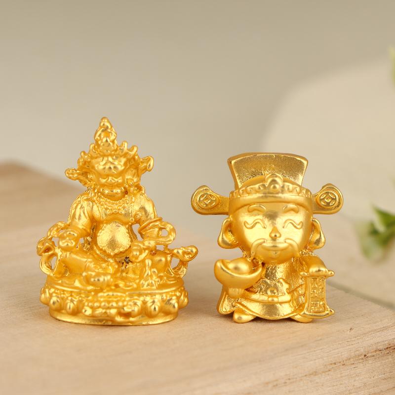 Golden Eight-Directional Wealth Chinese God Of Wealth Diy Desktop Carving Ornament  Versatile High-Value Decoration Gift