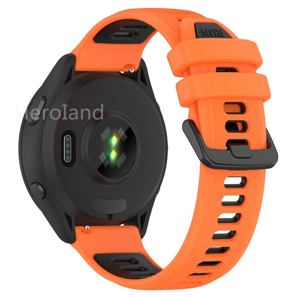 Fashion Silicone 22mm Watchband For Garmin Forerunner 265 Strap Smart Wristband For Garmin Forerunner 255 Band Bracelet +Film
