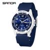 Sanda Unisex Korean Style Sport Waterproof Quartz Watch - Silent Large Dial for Men & Women