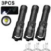 High Strong Power Led Flashlights 2000LM Tactical Torch with Display Light USB Charging Camping Fishing Emergency Zoom Lantern