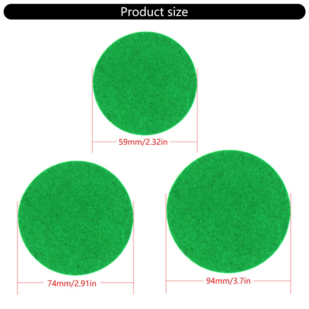 10Pcs 59mm/74mm/94mm Air Hockey Table Felt Pushers Air Hockey Felt Pushers Pads Replacement Air Hockey Mallet Felt Pads