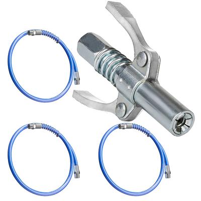 Grease Gun Coupler 10000 PSI Leak-Free Quick Release Grease Oil Pump Tip Two Press Car Syringe Lubricant Tip Lubrication Tool