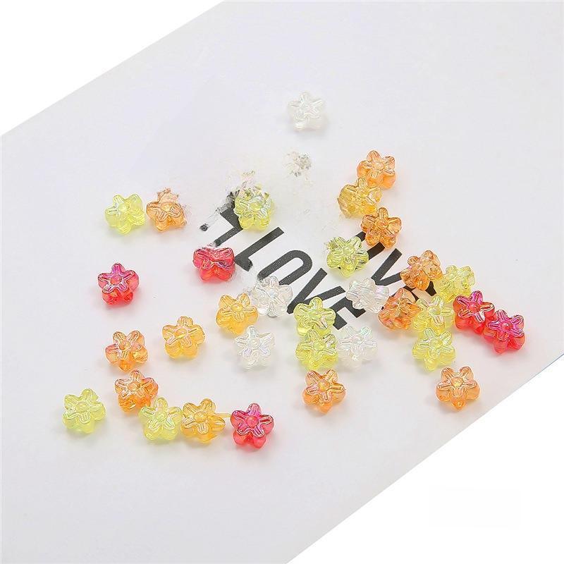 Acrylic Retro Flower Beads for DIY Earrings, Necklaces, and Jewelry Accessories