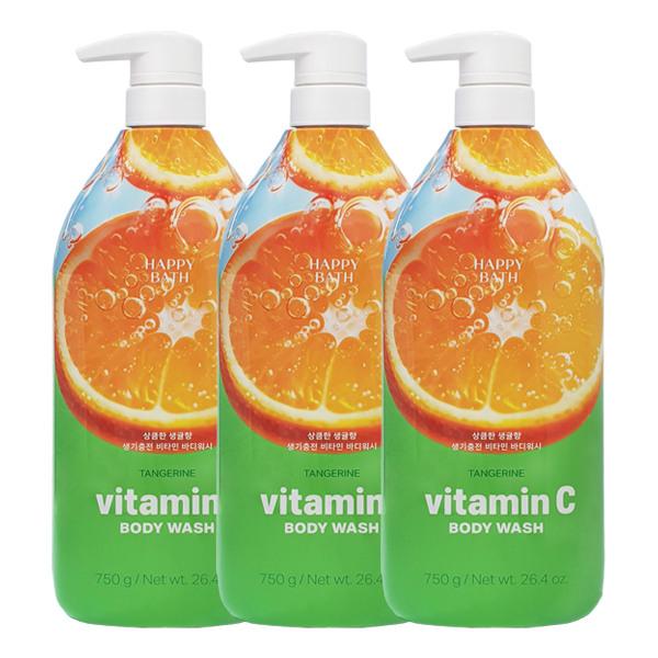 HAPPY BATH Tangerine Vitamin C Body Wash 750g x3