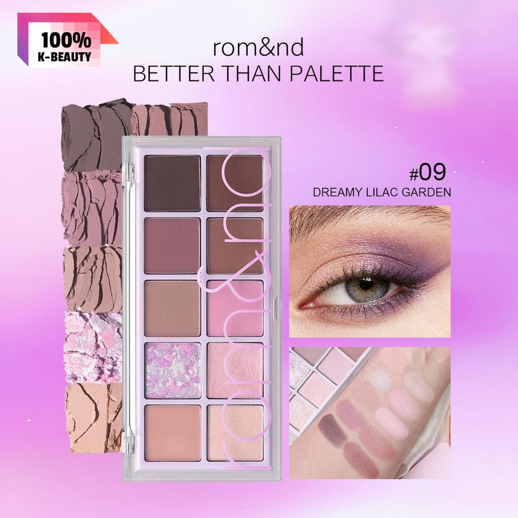 Rom&nd MELHOR QUE AS PALETAS 00-09/11-13, Inspirada no Jardim, Tons Totalmente Harmoniosos, Amigável para Iniciantes, Multiuso, K-Beauty, Maquiagem Coreana