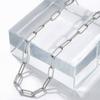 Y Necklace, Stainless Steel 18K PVD Plating Long Chain Paperclip Link Lariat Necklace for Women Aesthetic Jewelry