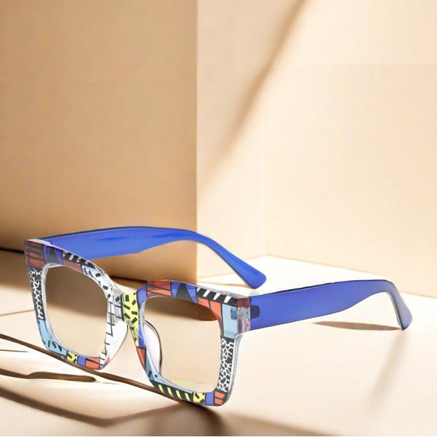 

Stylish Anti-Blue Light Floral Large Frame Sunglasses for a Slimming Effect