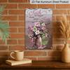 2D Flat, Vintage "Let Your Faith Be Bigger Than Your Fear" Metal Wall Sign - Rustic Dragonfly & Flower Aluminium Decor Suitable for Home, Kitchen