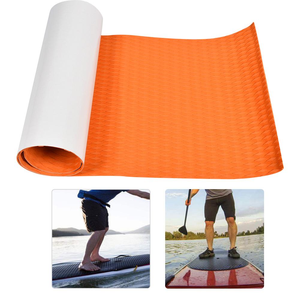 EVA Imitation Teak Anti Slip Surfboard Yacht Boat Traction Pad Grip Mat Decoration (Orange)