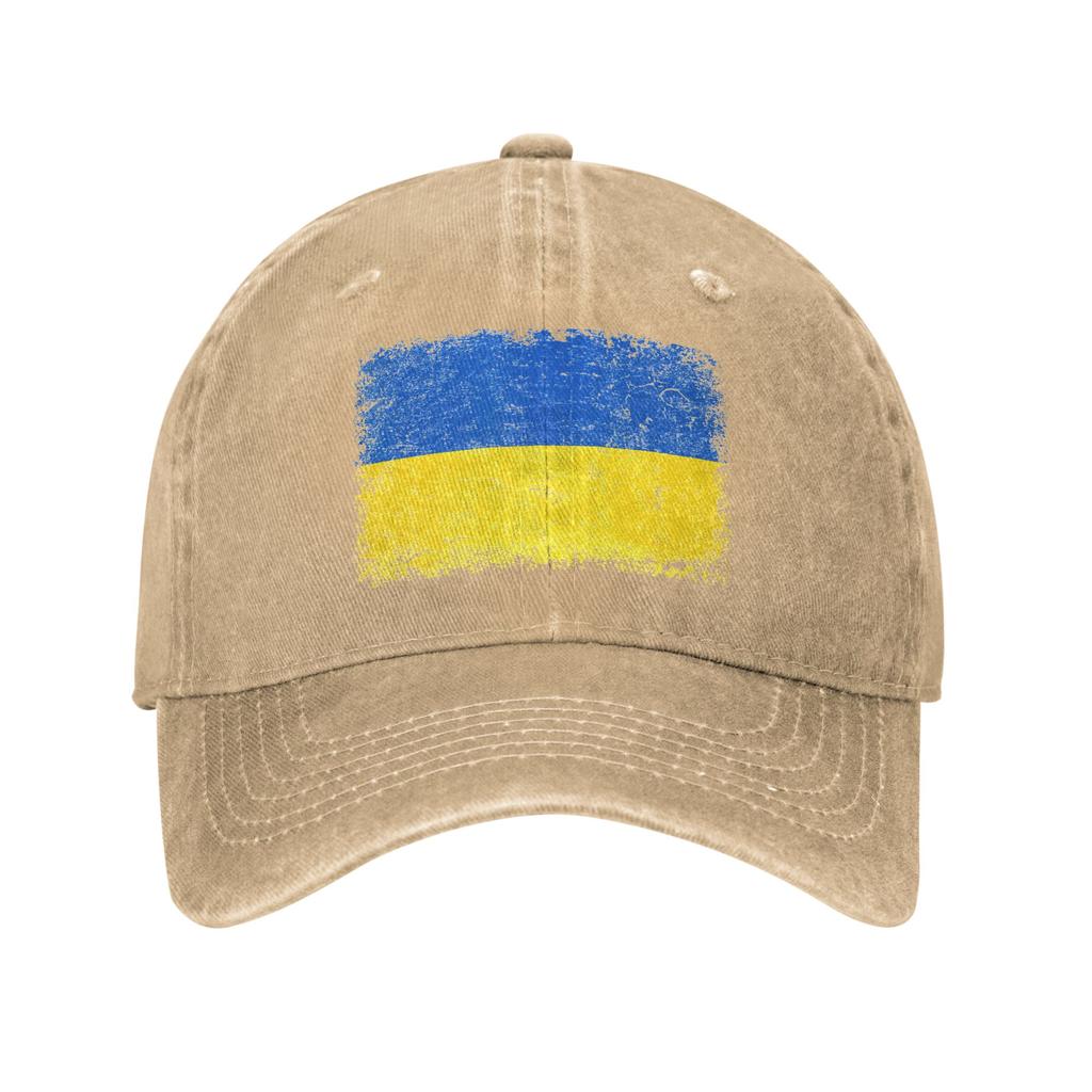Vintage Ukraine Ukrainian Flag Pride Retro Style Sun Baseball Cap Unisex Washed Hip Hop Hats Design Running Hippie Baseball Caps