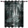 Halloween Architecture Horror Night Curtains Bedroom Living Room Drapes Kitchen Children Window Curtain Home Decor Made Of Polyester Great Treatment