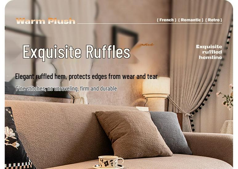 High-End Plush Sofa Cover - Full Coverage, Winter-Ready, Anti-Scratch, 2026 New Edition