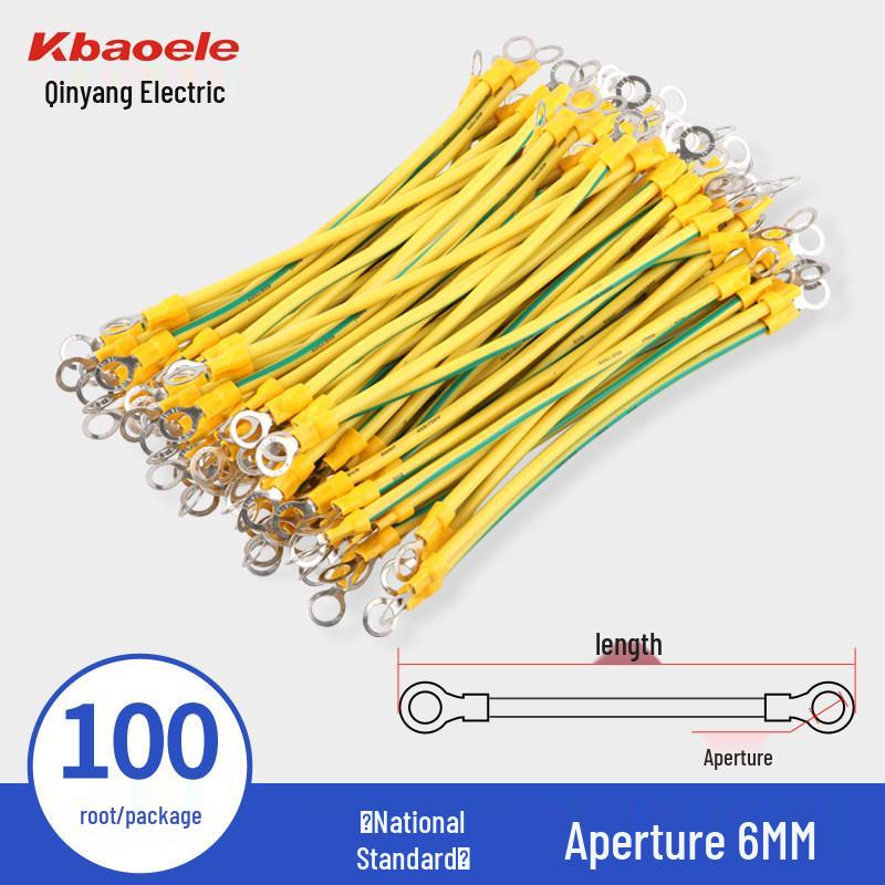 Flexible Copper Yellow-Green Bicolor Grounding Wire for 4 Square Photovoltaic Cable Tray and Distribution Box