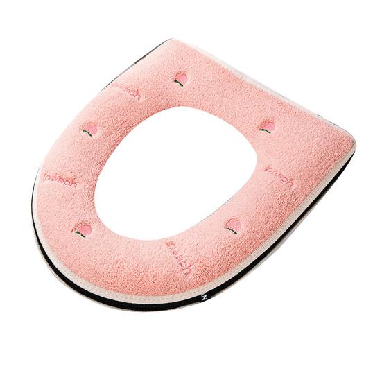 

Toilet Seat Cover Soft Stretchable Non-Slip Washable Pad Round Elongated Square Toilet Seat Mat Wrinkle Resistant Toilet Seat Protector розовый