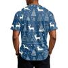 Men's Quick-Dry Neck Short Sleeve T-Shirt with Christmas Print