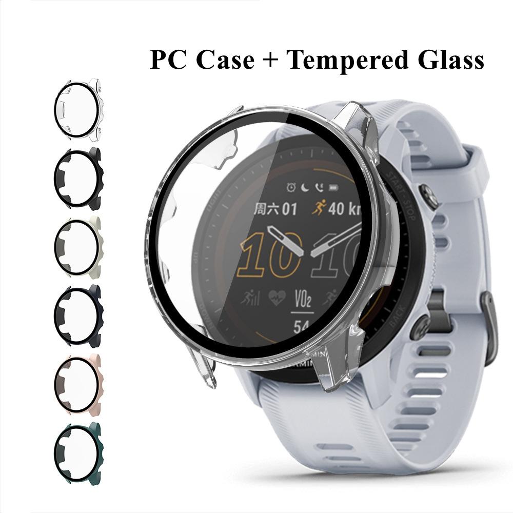 PC-deksel+Herdet glass For Garmin Forerunner 265 265S 965 955 255 165 / Venu 2 Plus 2s 3 Forerunner 255 955 965 Skjermbeskytter