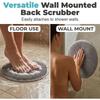 Shower Foot and Back Scrubber, New Silicone Mat with Hanging Hole Suction Cups Body Cleansing Shower Foot Scrubber Back Massager Pad for Men Women