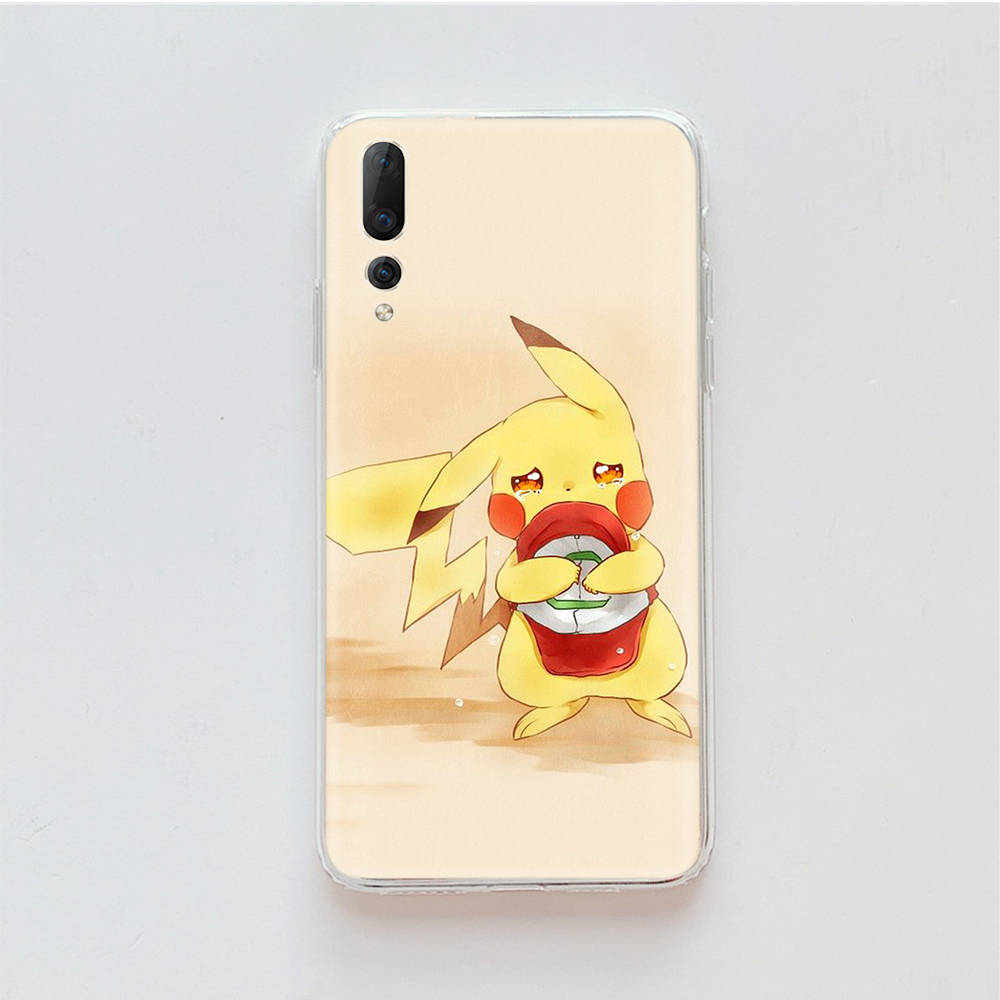 Transparent Case for Samsung A04 A14 A23 M33 M53 Realme 10 9 C35 C55 VIVO X80 Infinix Hot 30 Note 11 Tecno Spark 8P Pro P-34 Pokemon Pikachu