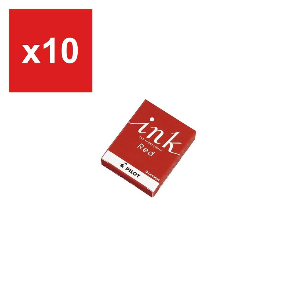 Pilot Fountain Pen Ink Cartridges, Red, IRF12SR