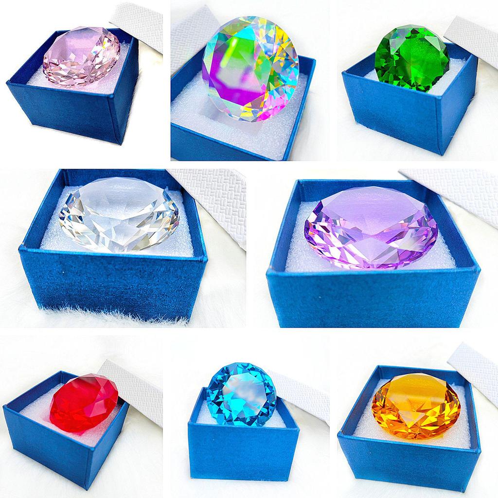 Colorful Crystal Glass Diamond Decorative Ornament