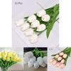 Exquisite No Color Fading Artificial Tulip Flowers For Cafe And Bookstore Decorations