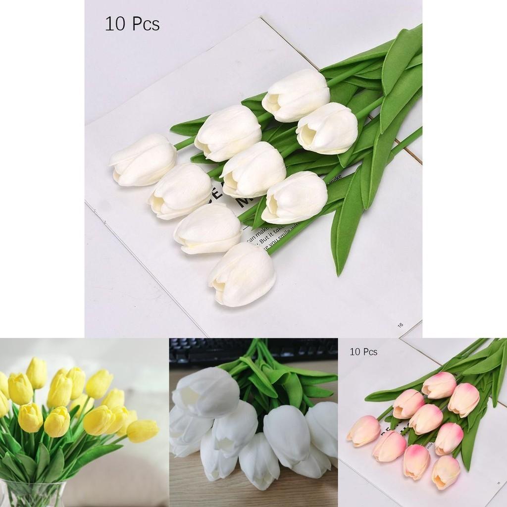 Exquisite No Color Fading Artificial Tulip Flowers For Cafe And Bookstore Decorations