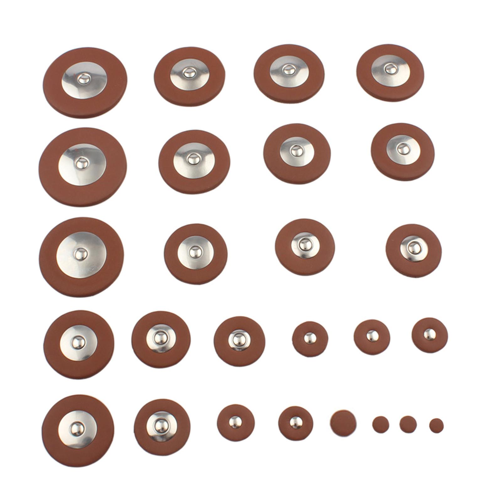 

Saxophone Leathers Pads Universal Button Leathers Pads Replacement Sax Leathers Cushion for Professionals and Beginners