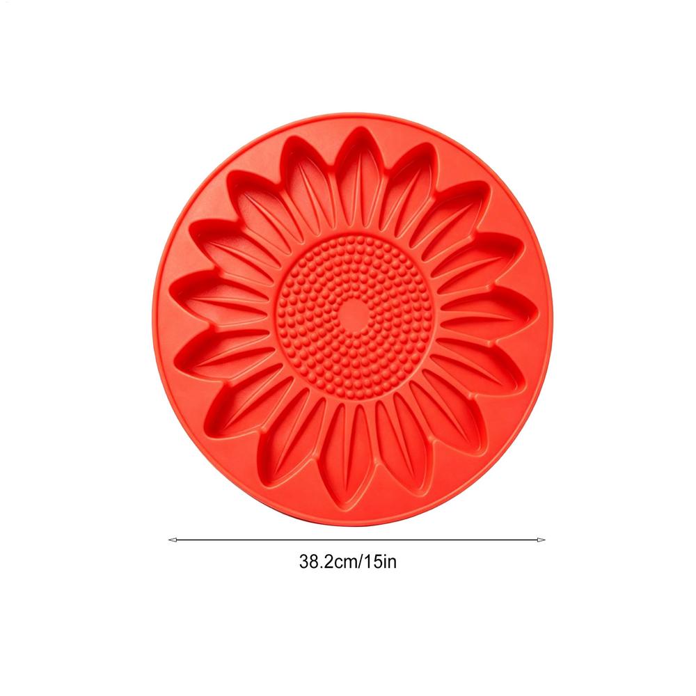 Sunflower Concrete Stepping Stone Mold, Reusable Round Path Paver Mould for Garden, Lawn & Walkway, DIY Outdoor Landscape Decor