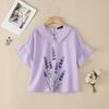 ZANZEA Women Floral Print Casual Turn Down Collar Looose Summer Short Sleeve Blouse
