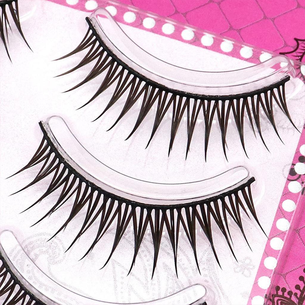 Wet Tip False Eyelashes A Shape Black 9 11mm Mixed C Curl Full Strip False Eyelashes For Women Party Makeup