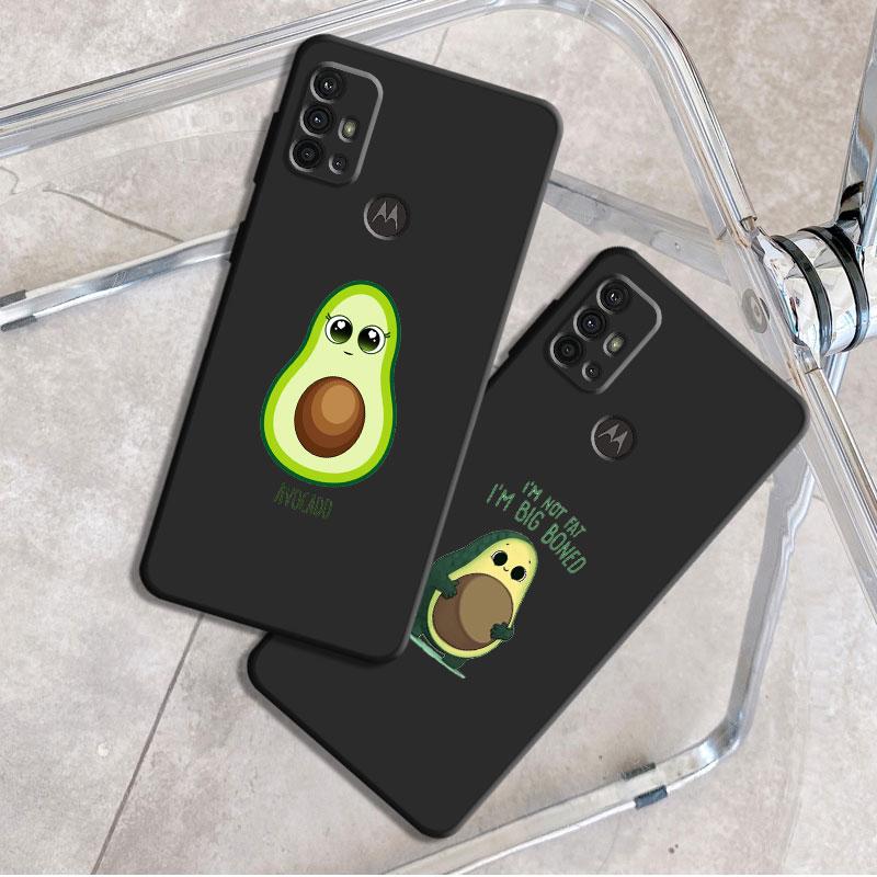 Phone Case for Motorola Moto G22 G82 G52 G31 G60S G30 G71 G50 G51 G200 G9Plus G8Plus G9Power G60 Avocado Aesthetic Black Bag