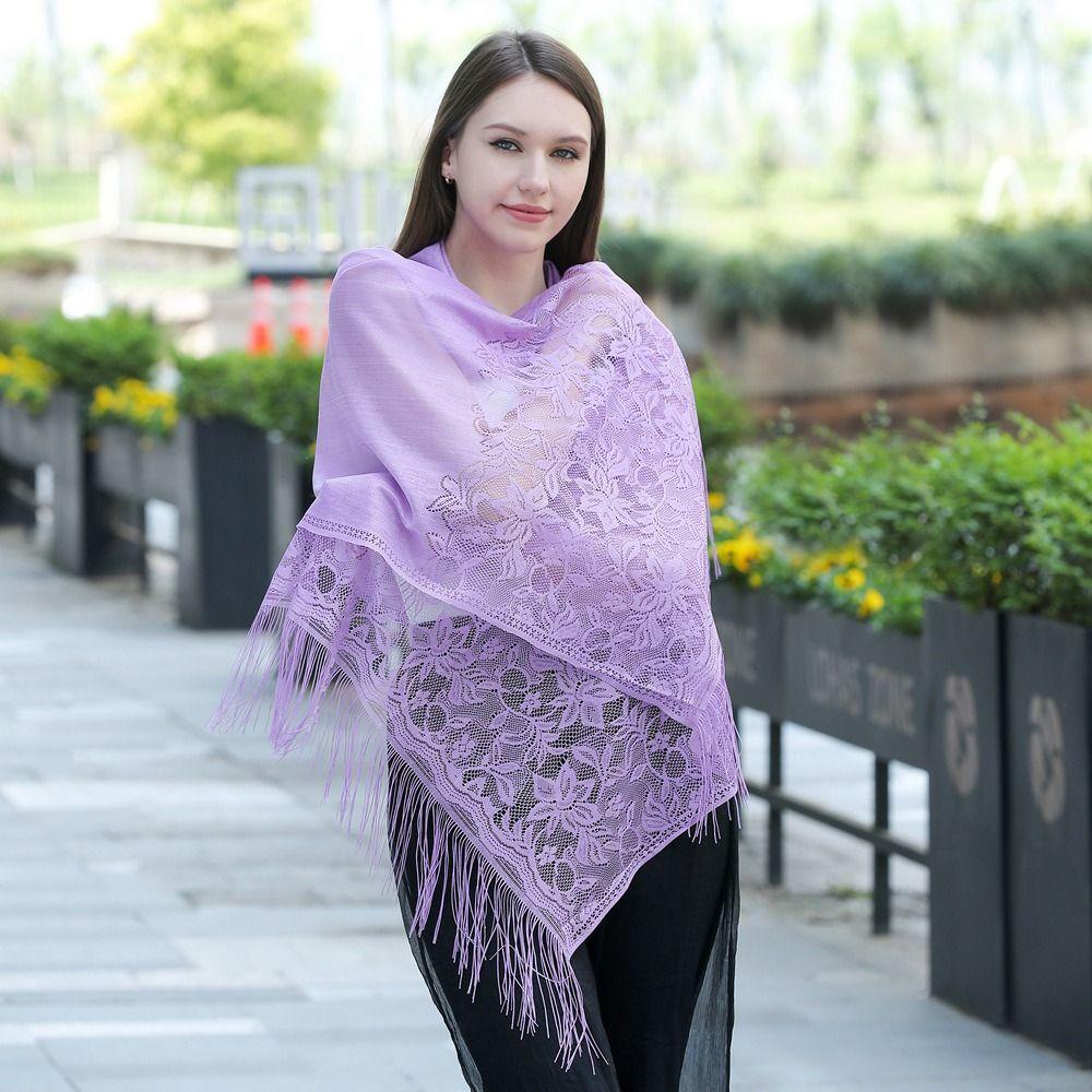 Shawl For Female Cheongsam Shawl Neckerchief Wraps Lace Scarf Bride Shawl Women Scarf Beach Yarn