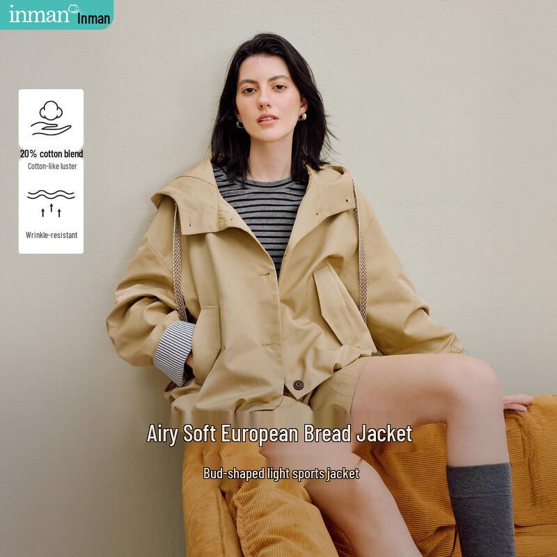 Inman Damen 2025 Herbst Outdoor Kapuzenjacke Relaxed