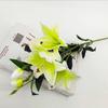 1 Pc Fadeless Fake Flower 6 Heads Plastic Photography Props Artificial Lily Flower Table Decor