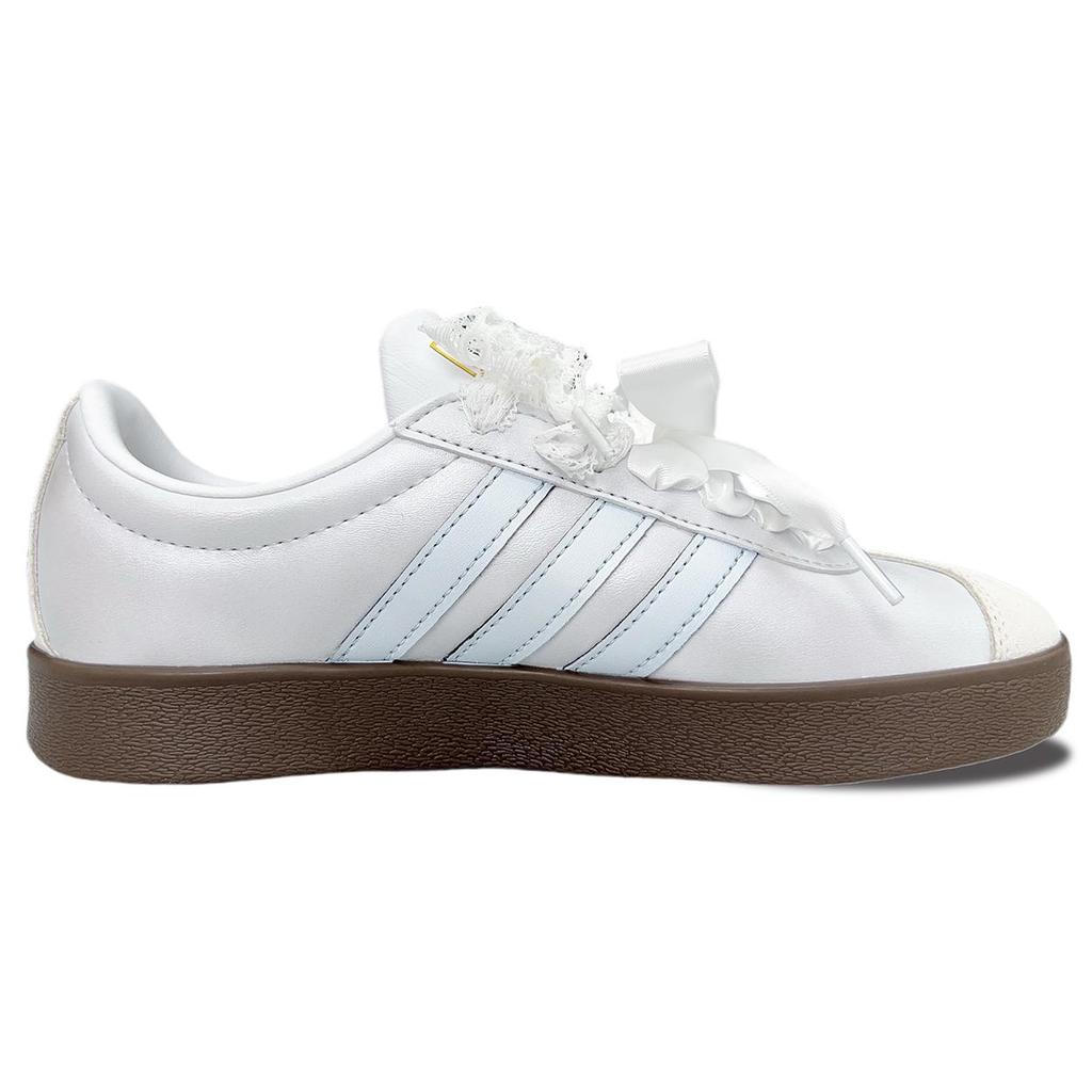 adidas Neo VL Court 2.0 Coverage Slip Resistant Low Top Skateboard Shoes Unisex Silver ID6015(Team1071-)