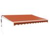 Auvent rétractable automatique orange et marron 3,5x2,5 m VIDAXL