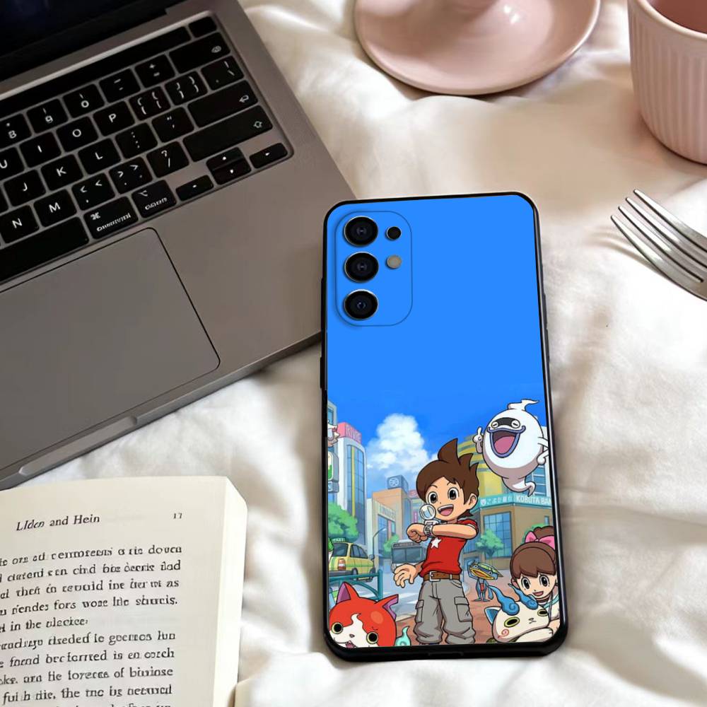 Y-Yokai Anime W-Watch  Phone Case For Samsung S25,24,23,22,30,21,10,9,Ultra,Plus,Lite,FE,4,5 G Soft Black Case