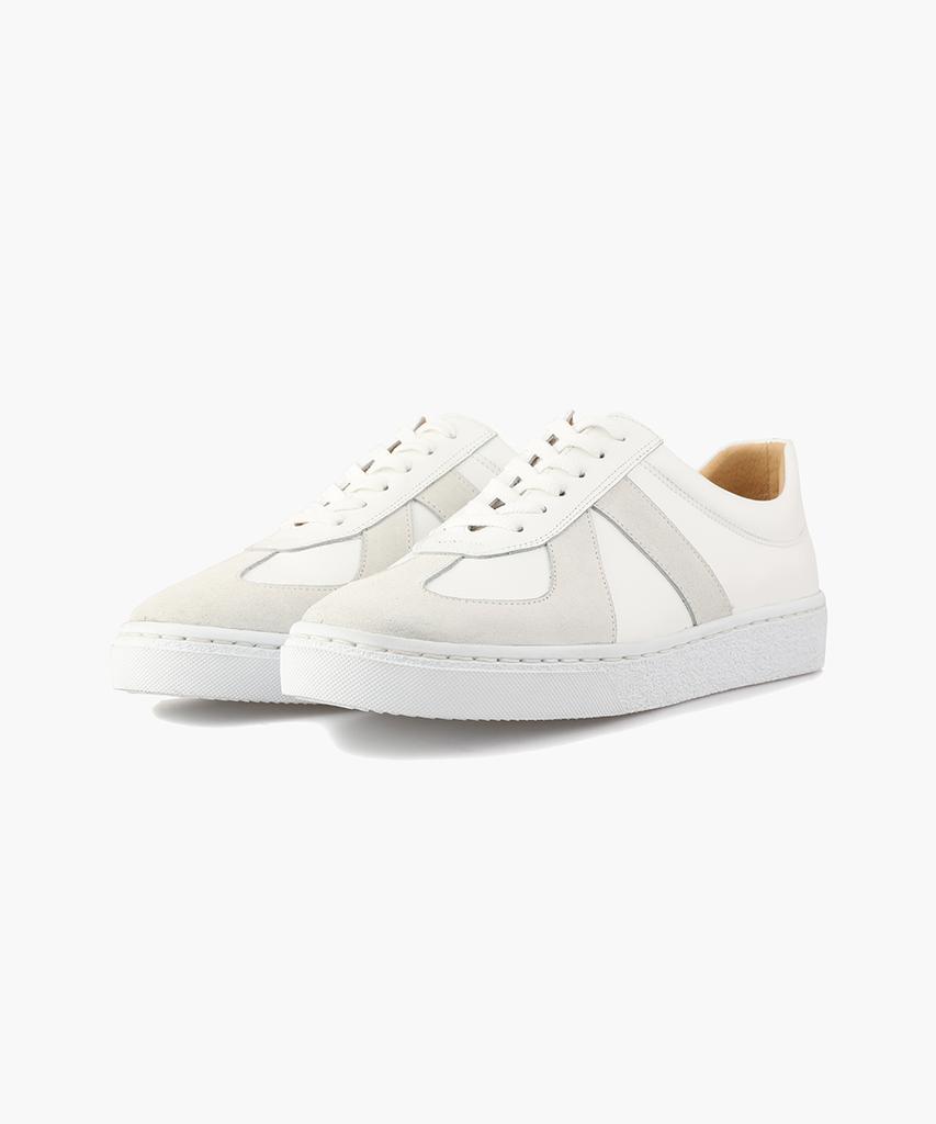 Firenze Atelier Handmade German Army Sneakers 2285 [Cream White+Suede]
