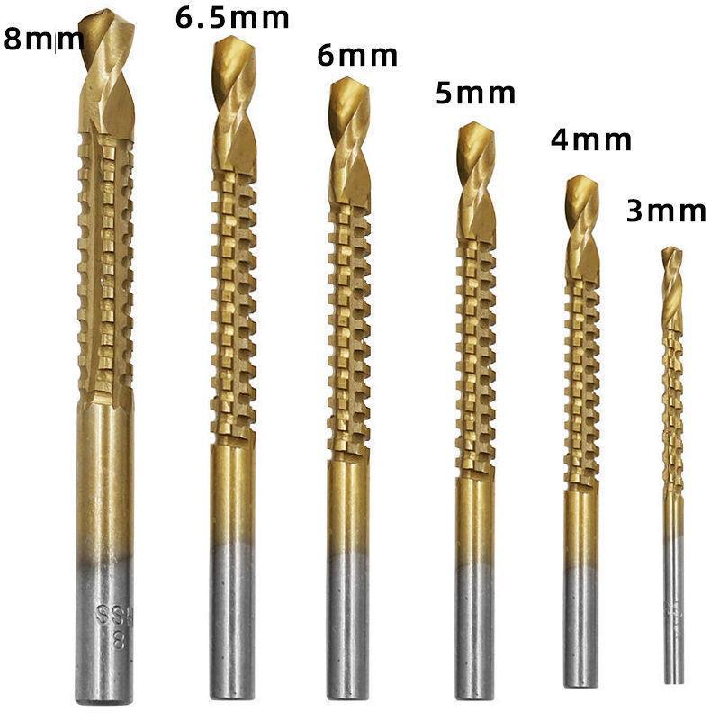 6-Piece Serrated High-Speed Steel Pagoda Drill Bit Set In Plastic Box – Ideal for Hole Opening, Expansion, and Step Drilling.
