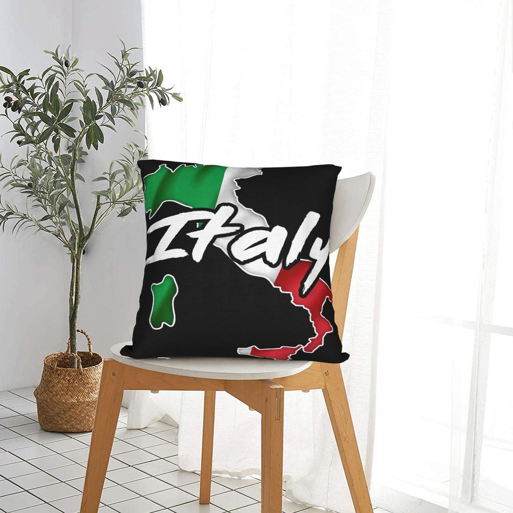Italy Flag Italian Map Vintage Italia Pillow Case Soft Pillow Cover For Sofa Bedroom Home Decor Novelty Pillowcases