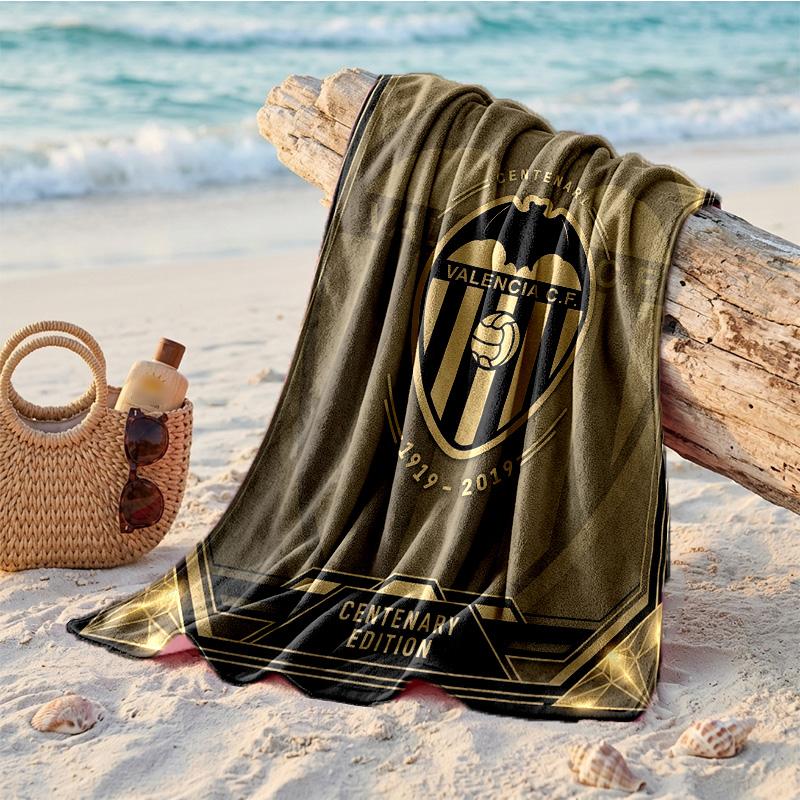 Valencia FC Print Microfiber Beach Towel Quick Dry Absorbent Large Towel For Beach Swimming Travel