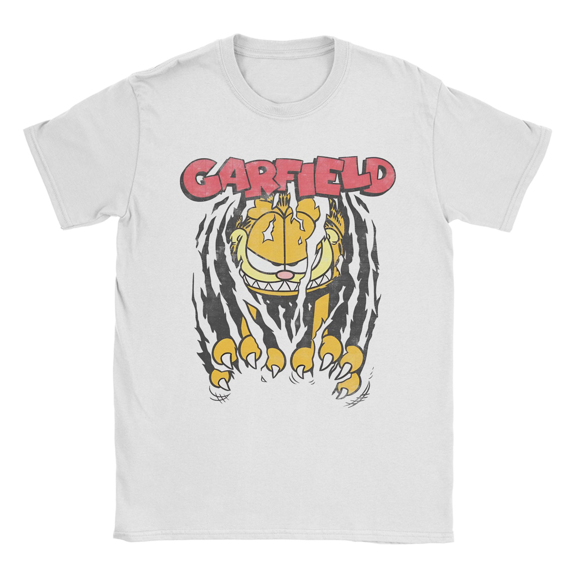Casual Garfields Multiple Poses Doodles Frame  T Shirt Unisex Cotton Short Sleeve  Oneck Summer Top Tee S